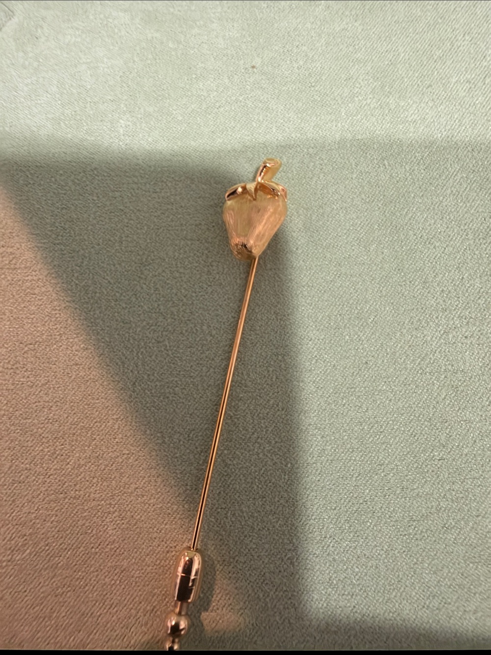 Gold Strawberry Stick Pin - Women Jewelry